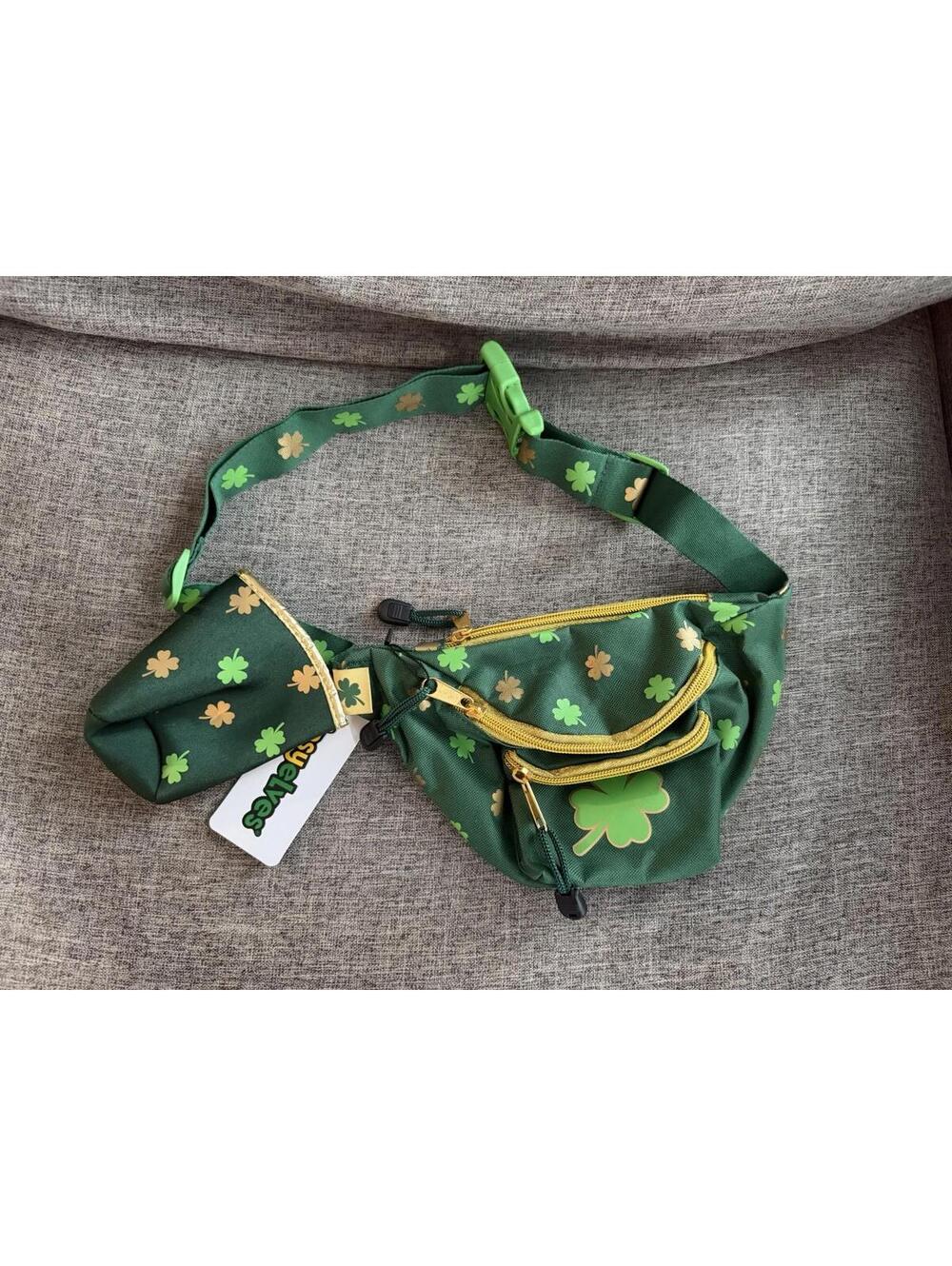 Tipsy Elves Clover Fanny Pack St Patricks Day Belt Bag Fanny Pack Can Holder